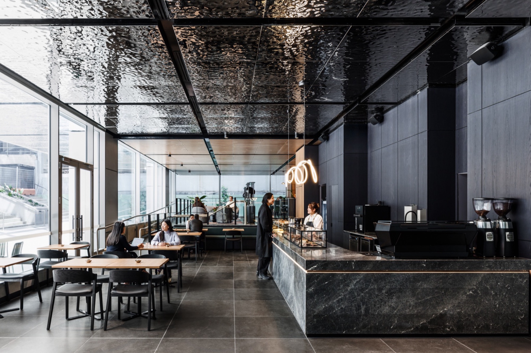The ground floor cafe